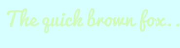 Image with Font Color D0FBBB and Background Color D8FFFF